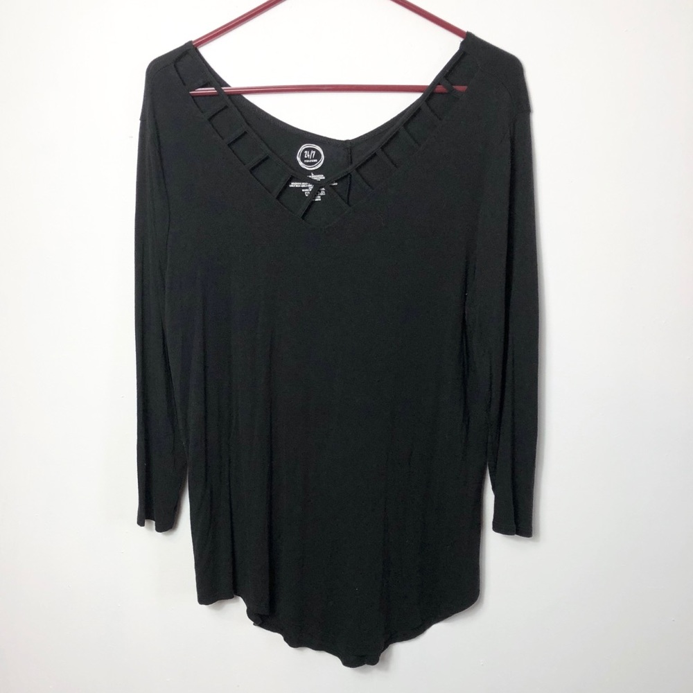 Maurices black 24/7 tee T-shirt EUC 3/4 sleeves